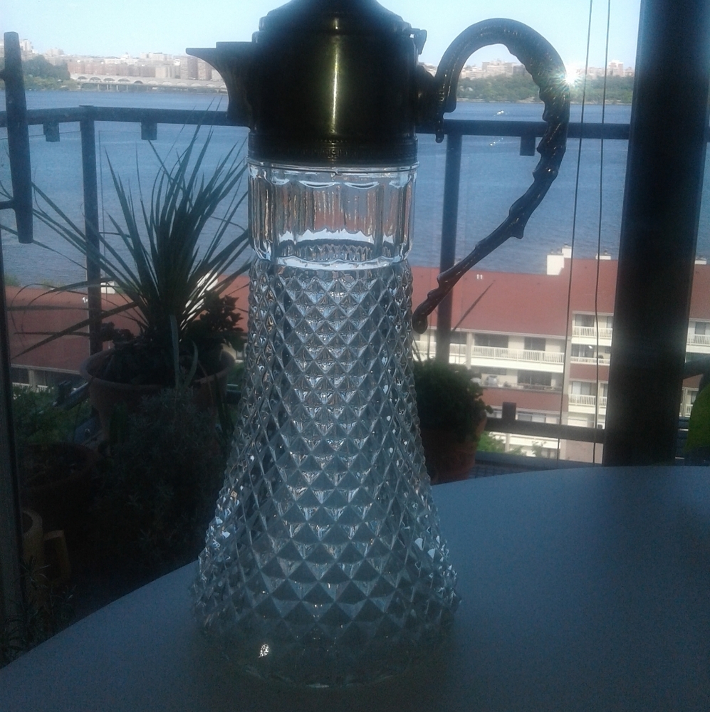 Antique Cut Glass Fancy Water Pitcher
